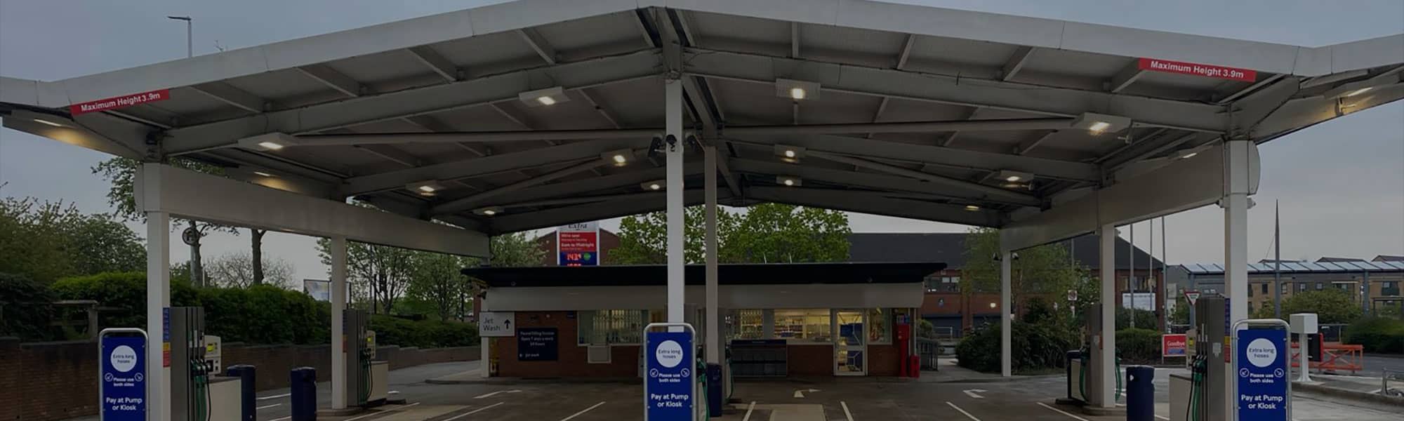 Exterior of Tesco petrol station